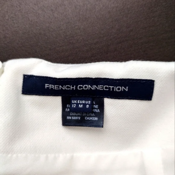 French Connection White Summer Dress With Tie Back - Picture 6 of 6
